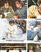 Where Eagles Dare 1969 lobby card set Clint Eastwood Richard Burton Mary Ure Brian G Hutton Writer: Alistair Maclean Find more: Nazi