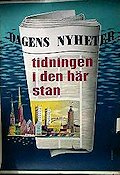 Dagens Nyheter tidningen i den här stan 1953 poster Newspapers