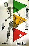 European Athletics Championships Berne 1954 IAAF Switzerland 1954 poster Sports Country: Switzerland