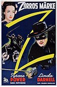 The Mark of Zorro 1940 movie poster Tyrone Power Linda Darnell